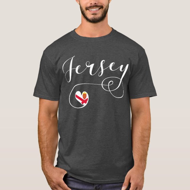 Camiseta Jersey Flag Heart, Ilhas do Canal (Frente)