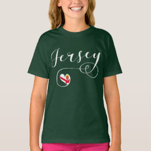 Camiseta Jersey Flag Heart, Ilhas do Canal