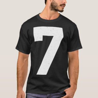 Camiseta Jersey Número 7 Estilo Athletic Esportivo Gráfico