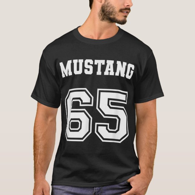 Camiseta Jersey Style Classic Mustang 65 1965 Horse Airplan (Frente)