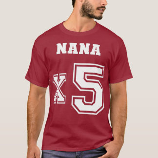 Camiseta Jersey Style Nana x5 x 5 netos orgulhosos Mãe