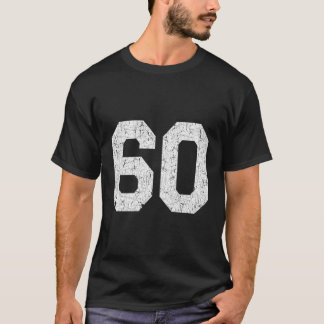 Camiseta Jersey Uniform Number 60 Athletic Style Sports