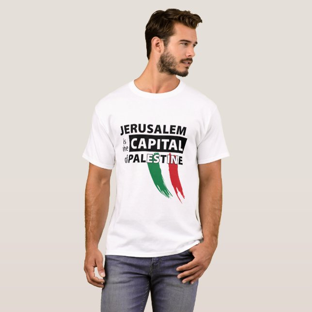 Camiseta Jerusalem é a capital do t-shirt de Palestina (Frente Completa)