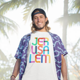 Camiseta Jerusalém Palestina Cartas de Pop