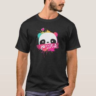 Camiseta JESSICA - Belo nome de garota com um panda adoráve