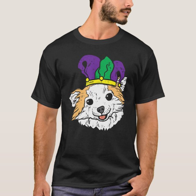 Camiseta Jester Chihuahua Face Mardi Gras Chiwawa Cog Men W (Frente)