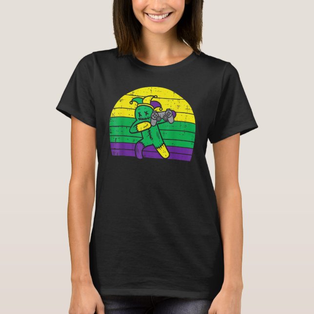Camiseta Jester Dab Game Controller Mardi Gras Video Gamer (Frente)