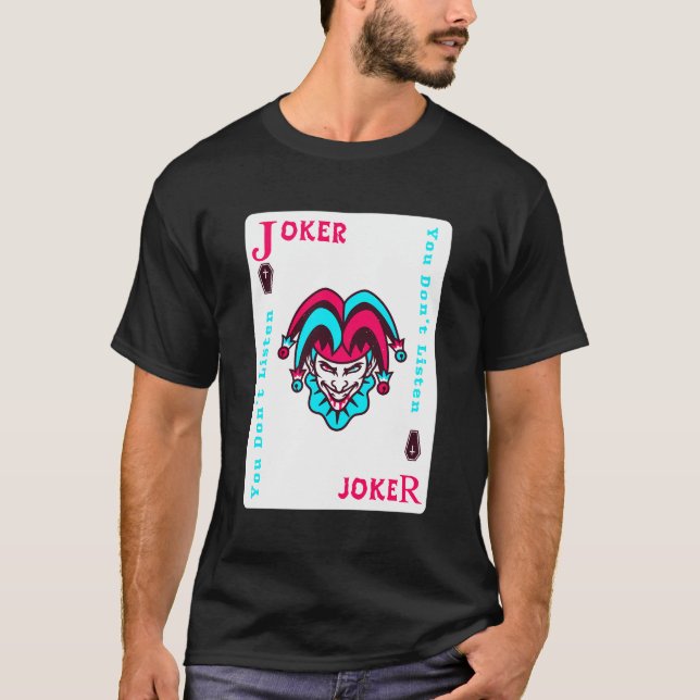 Camiseta Jester Estético de Placa Joker (Frente)