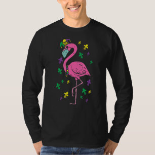 Camiseta Jester Flamingo Face Mask Mardi Gras Quarantine An