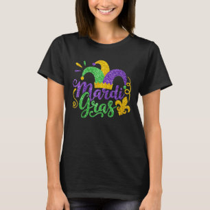 Camiseta Jester Hat Mardi Gras Party Carnival Costum