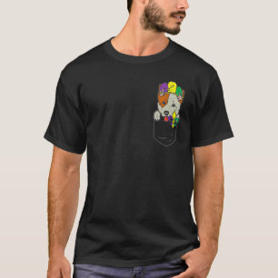 Camiseta Jester Heeler Mardi Gras Bolso Cão de Gado Homens