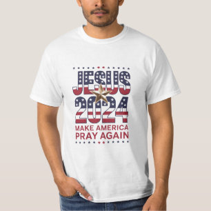 Camiseta Jesus 2024 Faz a América rezar novamente