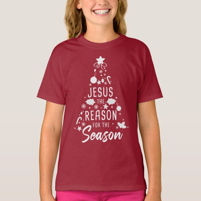 Camiseta Jesus A Razão Da Época - Fé De Natal (Frente)