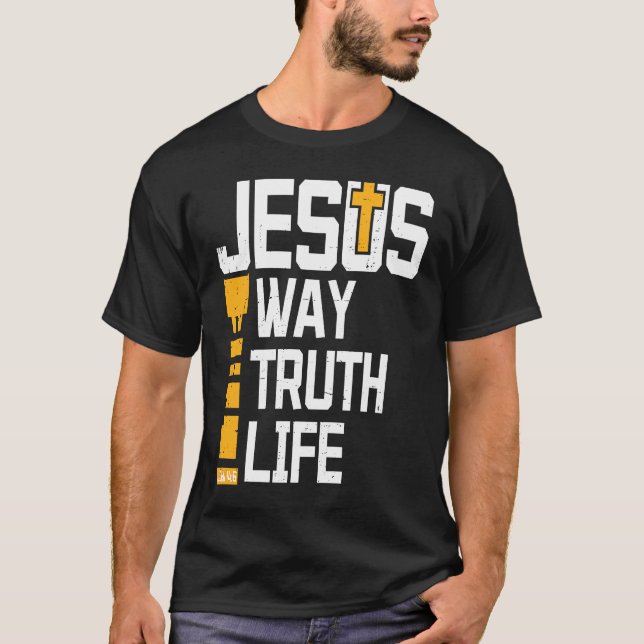 Camiseta Jesus, A Verdade A Bíblia Da Vida (Frente)