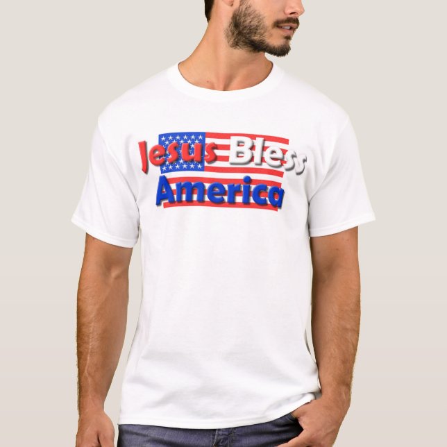 Camiseta Jesus abençoa América (Frente)