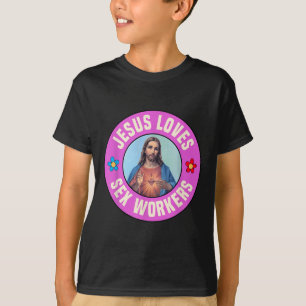 Camiseta Jesus Adora Trabalhadores Flores Cristãs De Fé