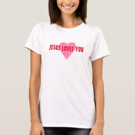 Camiseta JESUS ADORA VOCÊ, T-Shirt Básico das Mulheres