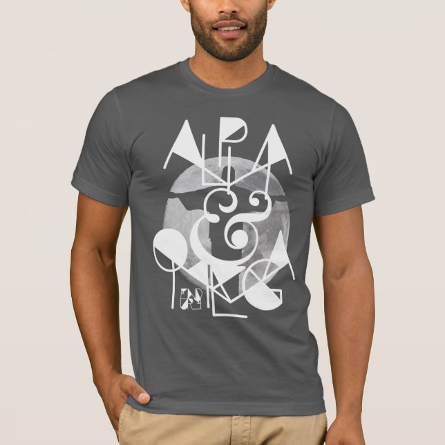 CAMISETA JESUS ALPHA E OMEGA TYPOGRAPHY (Frente)