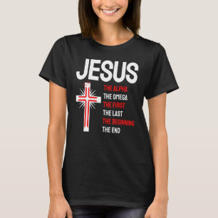 Camiseta Jesus Alpha Omega Primeiro Início Final Christi