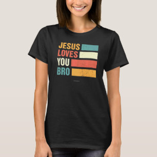 Camiseta Jesus Ama Bro Bíblia Cristã Verso Religioso