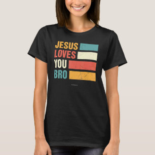 Camiseta Jesus Ama Bro Bíblia Cristã Verso Religioso