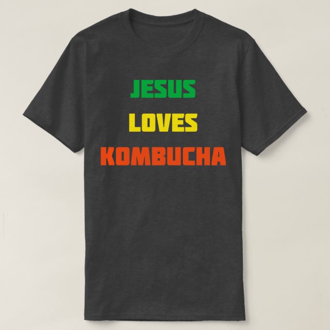 Camiseta Jesus ama kombucha (Frente do Design)