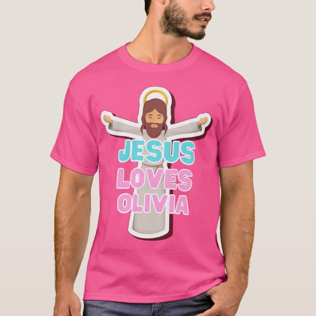 Camiseta Jesus ama Olivia (Frente)