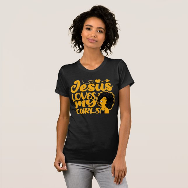 Camiseta Jesus Ama Os Meus Curls (Frente Completa)
