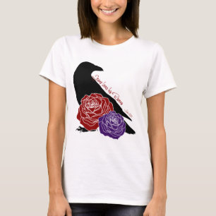 Camiseta Jesus Ama Seus Corvos Cristão Pássaro & Rosas