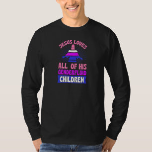 Camiseta Jesus Ama Todo Seu Cristo De Crianças De Lenhador