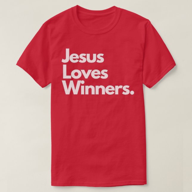 Camiseta Jesus ama vencedores (Frente do Design)
