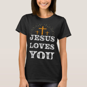 Camiseta Jesus Ama Você Cruz Cristã Fé