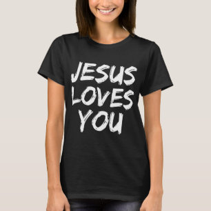 Camiseta Jesus ama você por mulheres que amam a fé cristã