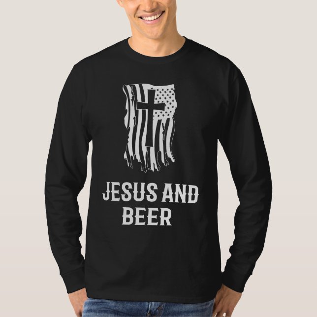 Camiseta Jesus and Beer Christian Beer Drink (Frente)
