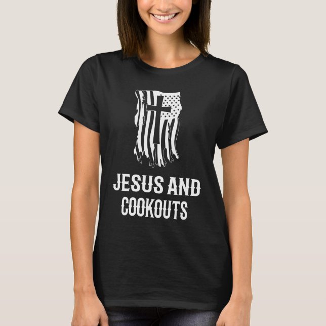 Camiseta Jesus and Cookouts Christian Cookouts (Frente)