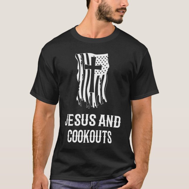 Camiseta Jesus and Cookouts Christian Cookouts (Frente)