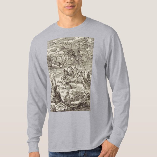 Camiseta Jesus andando na água (Frente)