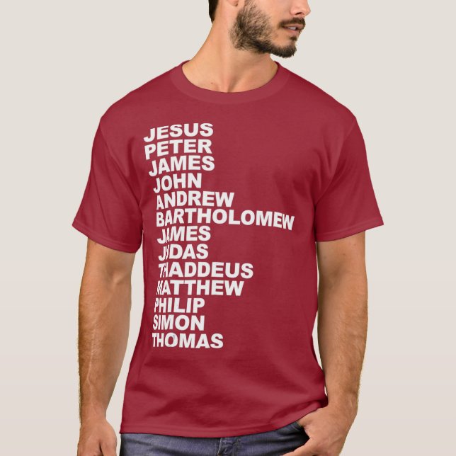 Camiseta Jesus Apostles Jesus e os doze discípulos (Frente)