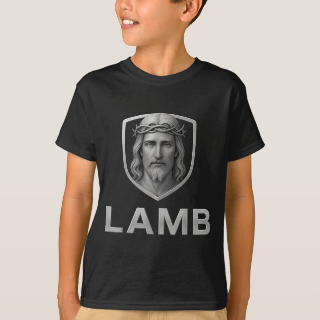 Camiseta Jesus As The Lamb Iconic Christian Image  (Frente)