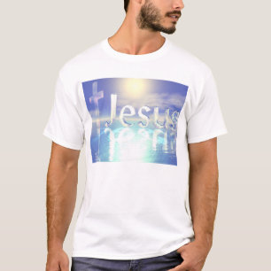Camiseta Jesus azul