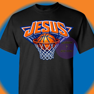 Camiseta JESUS - Azul e Laranja