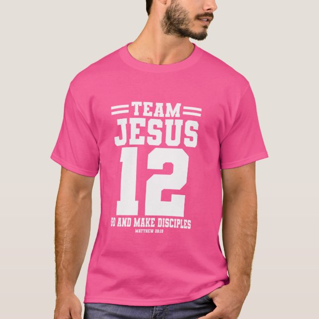 Camiseta Jesus Baseball Team Jesus Christian Matthew 2819 V (Frente)