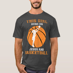 Camiseta Jesus Basquete Dando Presentes Cristãos Menina