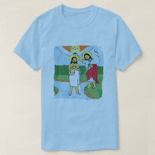 Camiseta Jesus Batismo Timket Etíope / ጥ ም ቀ ት ቲ ሸ ር T-Shir