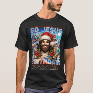 Camiseta Jesus Birthday Ugly Sweater Knitting Religious