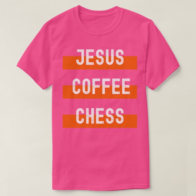 Camiseta Jesus Café Chess (Frente do Design)