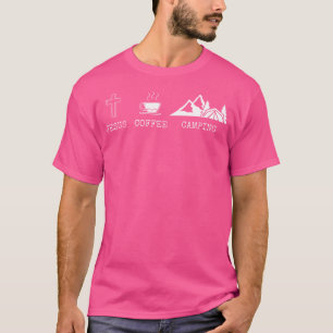 Camiseta Jesus Café E Acampamento Acampamento Fogueira Acam