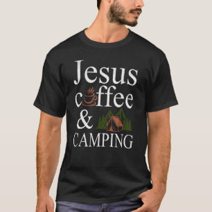 Camiseta Jesus Café E Acampar Cristão Religioso