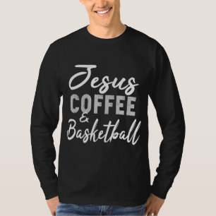 Camiseta Jesus Café e Basquete Funny Basquete