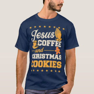 Camiseta Jesus Café E Biscoitos De Natal Xma Gingerpão